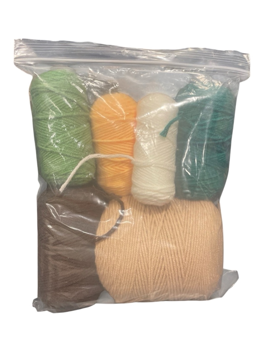Assorted Yarn Pack in Green, Yellow, Cream, Tan, Brown - Home Art